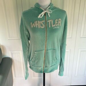 Teal Whistler zip up hoodie